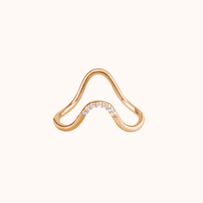 Round Diamond Contour Band