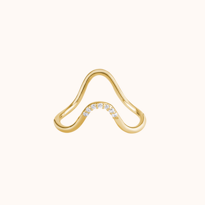 Round Diamond Contour Band