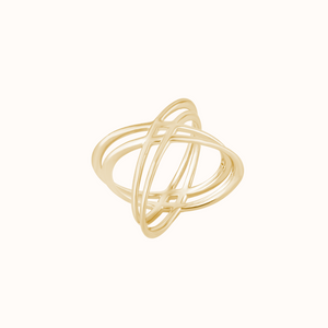 Unique Cross X Design Silver Ring - KYMEE