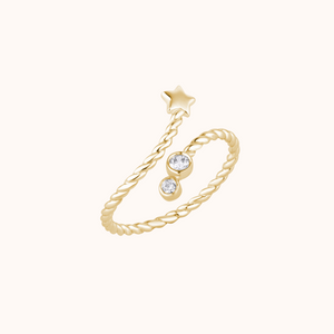 Twinkling Starburst Diamond Ring - KYMEE