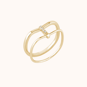 Elegant Dual-Band Ring - KYMEE