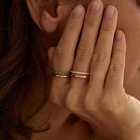 Double Rail Split Band Ring