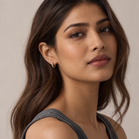 Double Row Pave Huggie Hoops