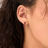 Paved CZ Mini Huggie Hoop Earrings