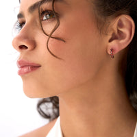 Paved CZ Mini Huggie Hoop Earrings