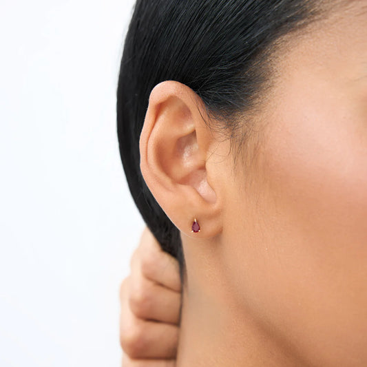 Pear Cut Solitaire Stud Earrings