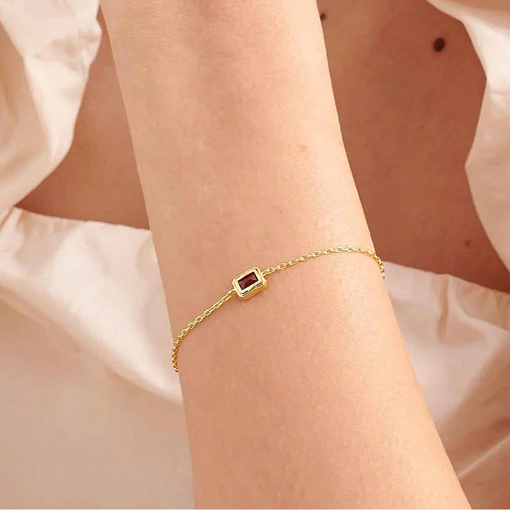 Emerald Cut Solitaire Bracelet