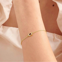 Emerald Cut Solitaire Bracelet