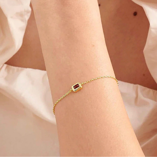 Emerald Cut Solitaire Bracelet