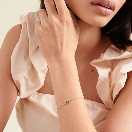 Emerald Cut Solitaire Bracelet