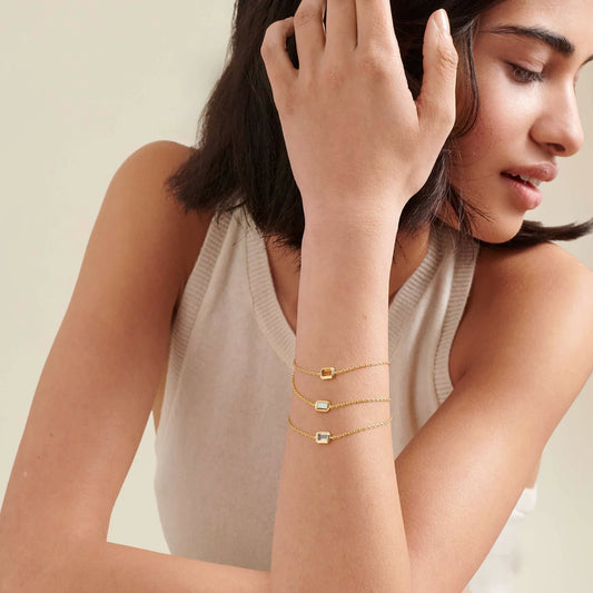 Emerald Cut Solitaire Bracelet