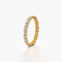 Marquise and Round Full Eternity Band