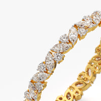 Marquise and Round Full Eternity Band