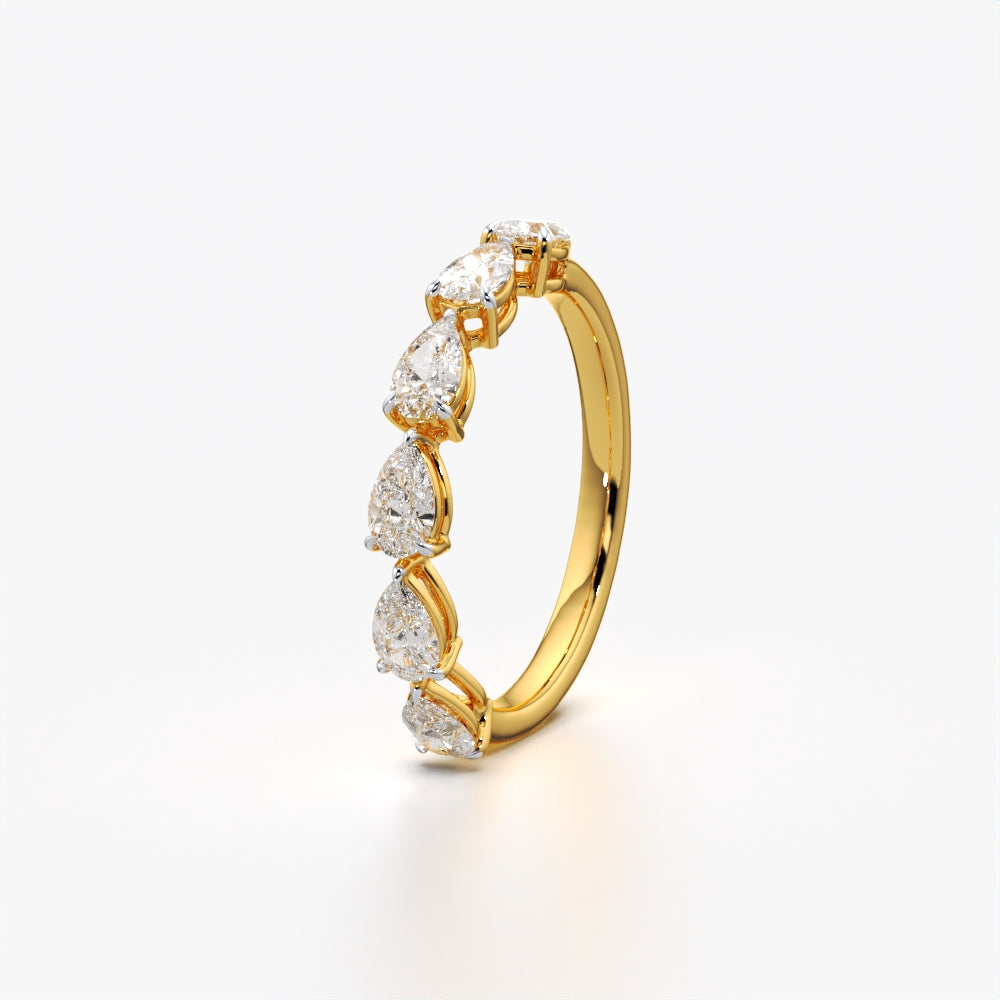 Delicate Pear Eternity Ring