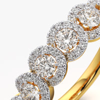 Six-Stone Halo Eternity Band