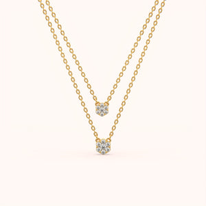 Dual Cluster Charm Necklace