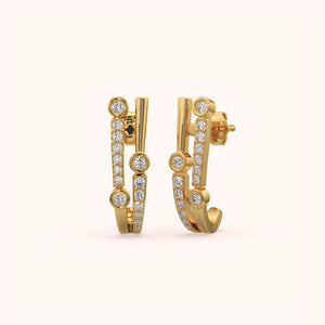 Radiant Beam Hoop Earrings