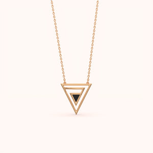 Geometric Triangle Necklace