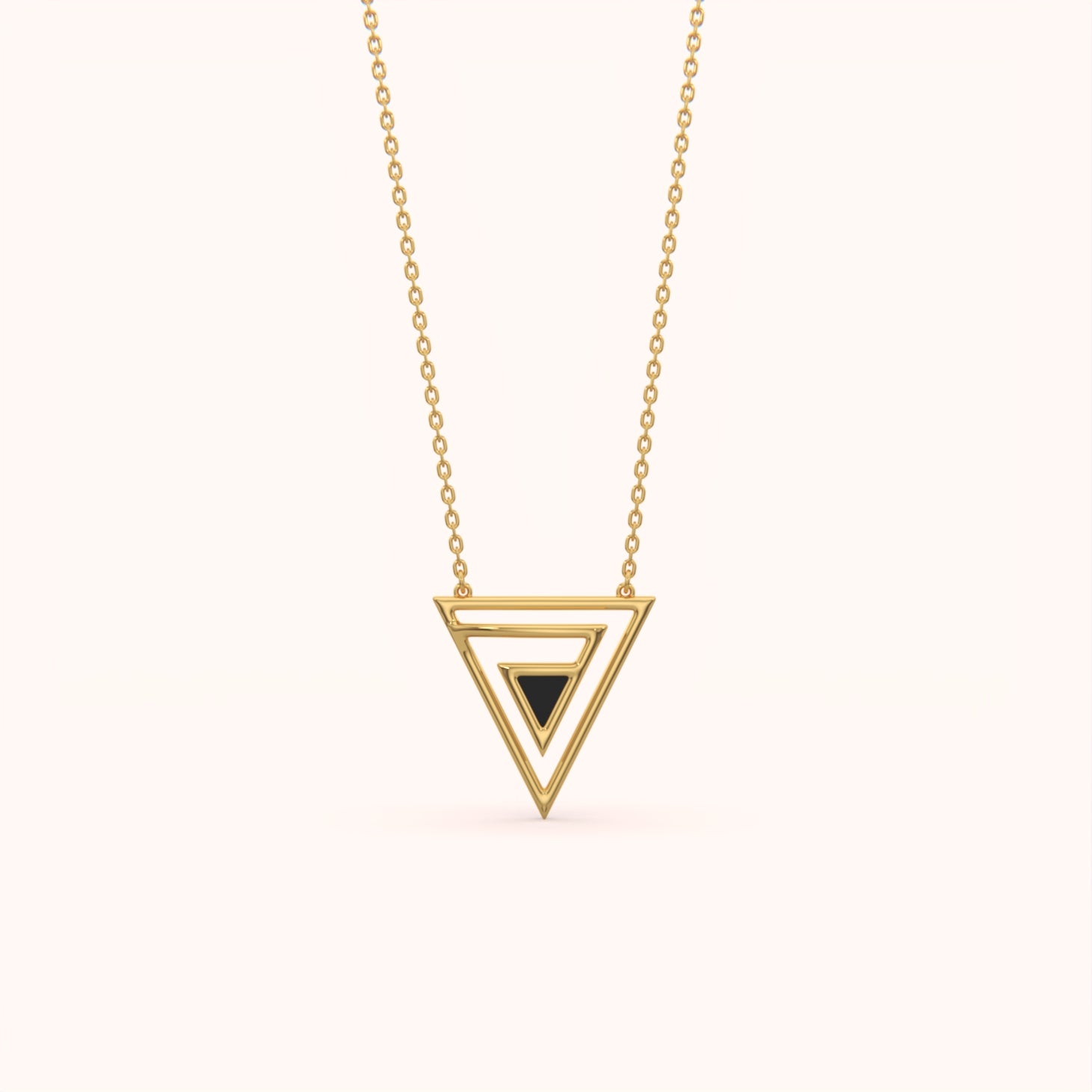 Geometric Triangle Necklace