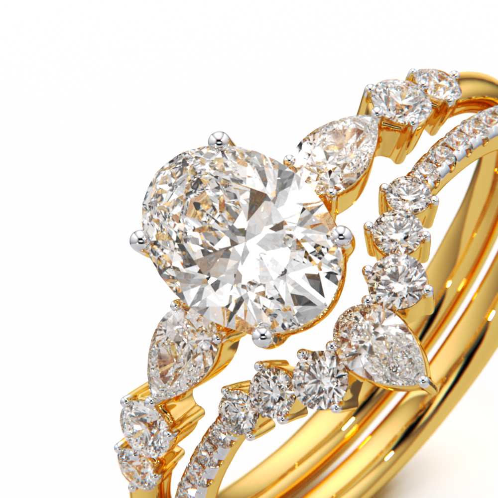 Oval Tiara Stack Ring