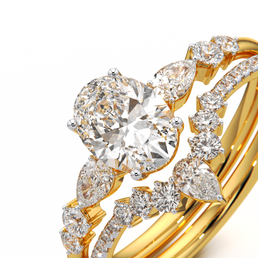 Oval Marquise Ring Set