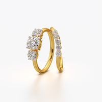 Three Stone Ring Stack Set