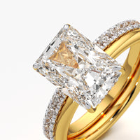 Radiant Cut Solitaire Ring Set