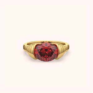 Red Diamond Solitaire Ring