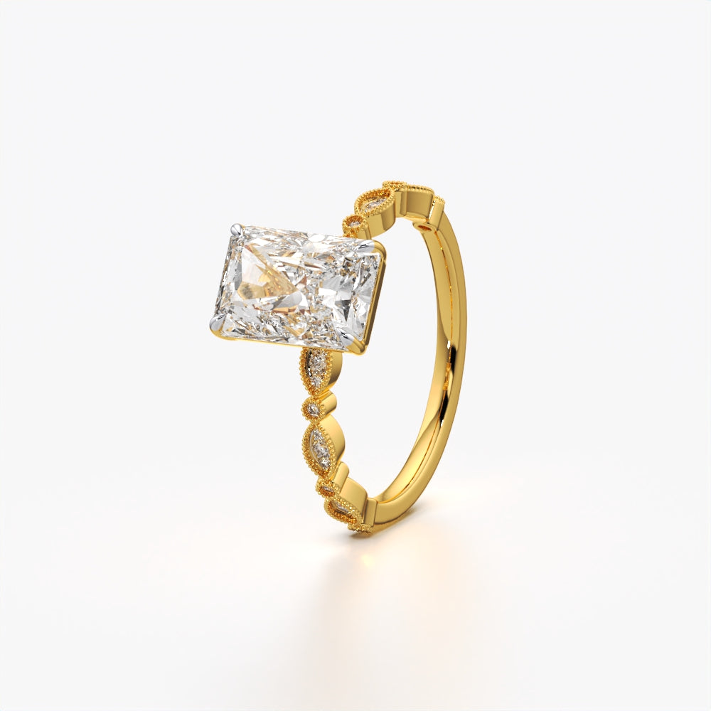 Regal Emerald Diamond Ring