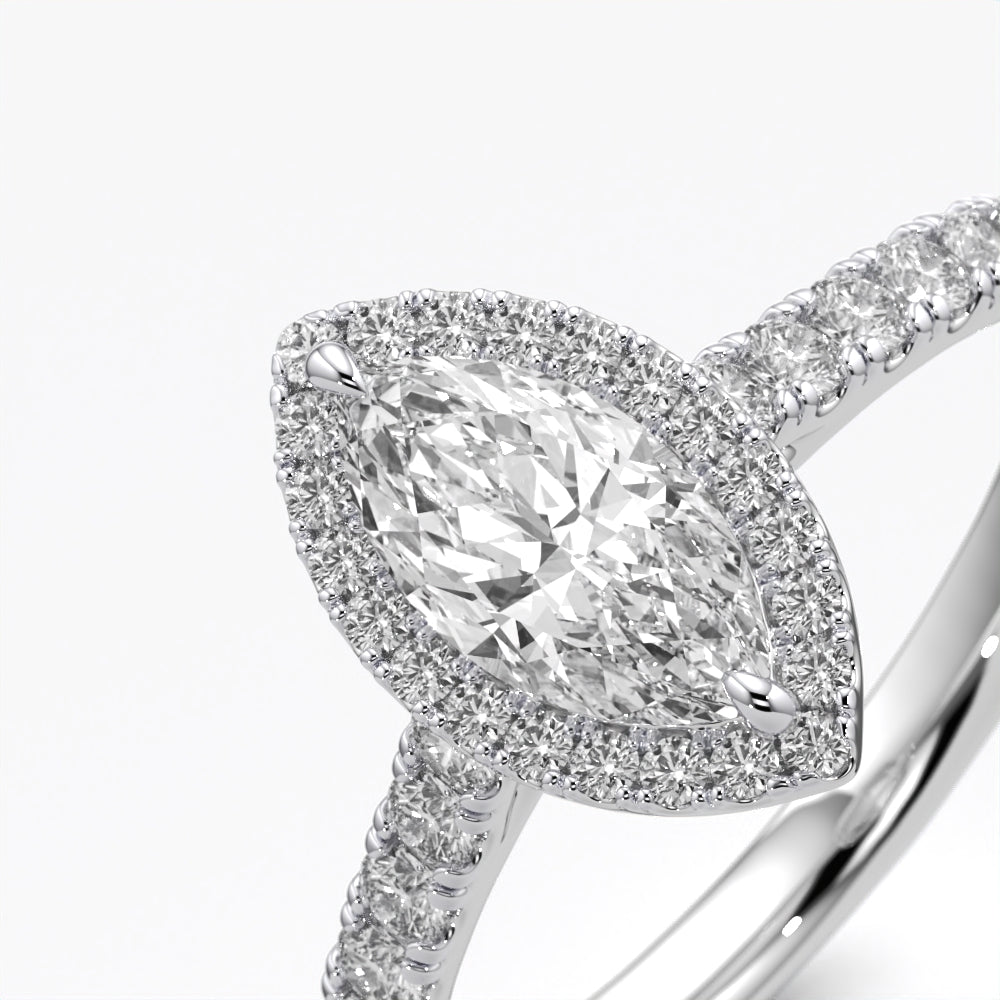 Halo Marquise Diamond Ring