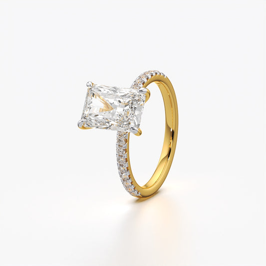 Modern Radiant Solitaire Ring