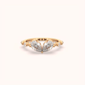Twin Pear Diamond Ring