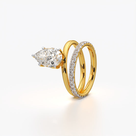 Eternal Grace Pear Diamond Ring Set