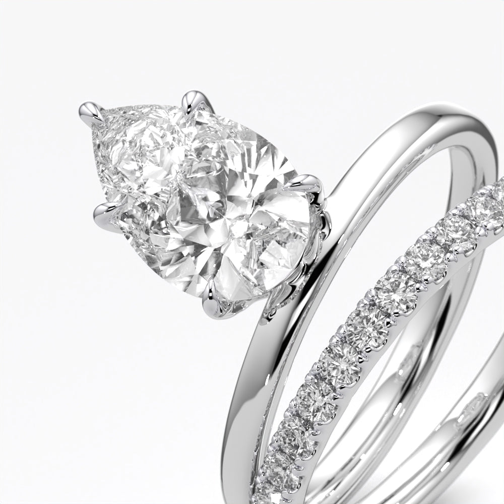 Eternal Grace Pear Diamond Ring Set