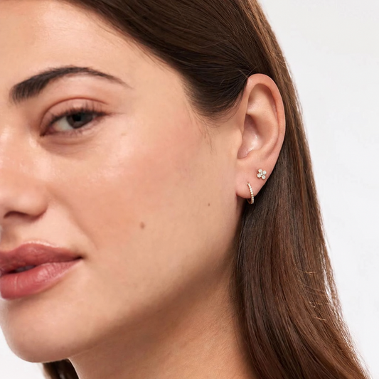 Four Petal Clover Stud Earrings