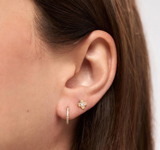 Four Petal Clover Stud Earrings