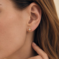 Four Point Star Stud Earrings