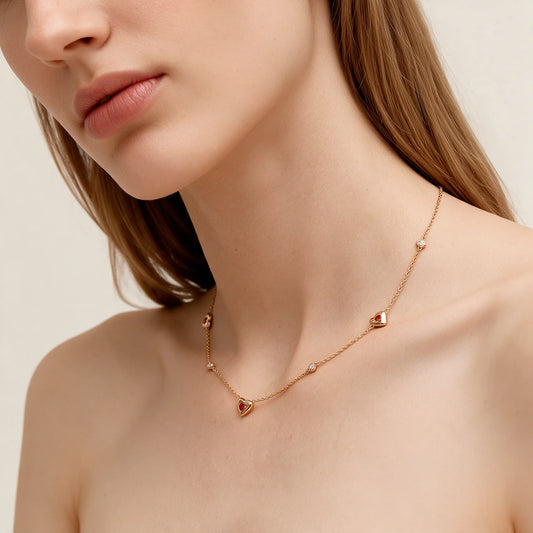 Heart Station Chain Necklace