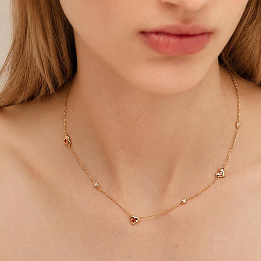 Heart Station Chain Necklace