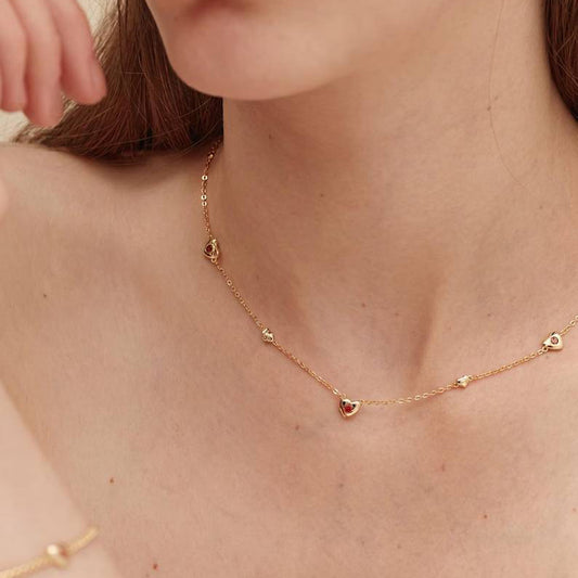 Heart Station Chain Necklace