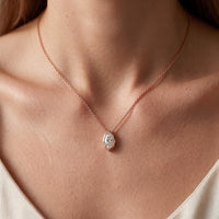 Hexagon Bezel Marquise Solitaire Necklace