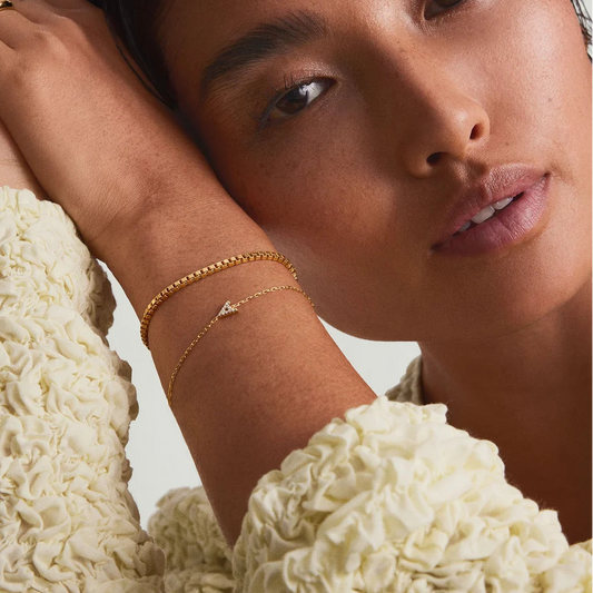 Initial Letter Pave Bracelet
