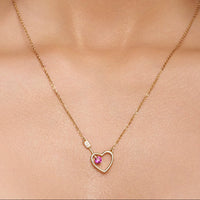 Eternal Love Heart Charm Necklace - KYMEE