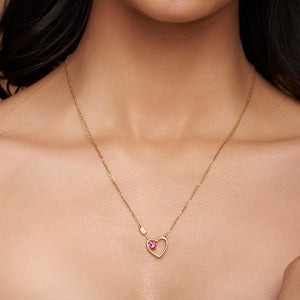 Eternal Love Heart Charm Necklace - KYMEE