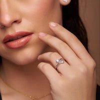 Double Heart Diamond Ring - KYMEE