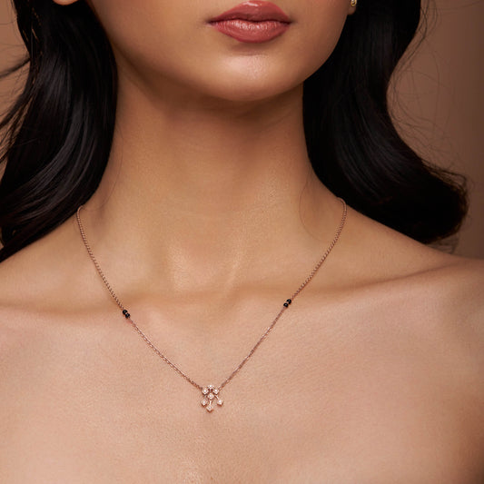 Fancy Diamond Setting Mangalsutra - KYMEE