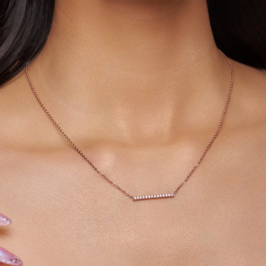 Diamond Bar Set Charm Pendant - KYMEE