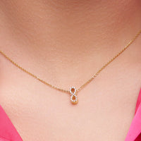 Diamond-Set Infinity Necklace - KYMEE
