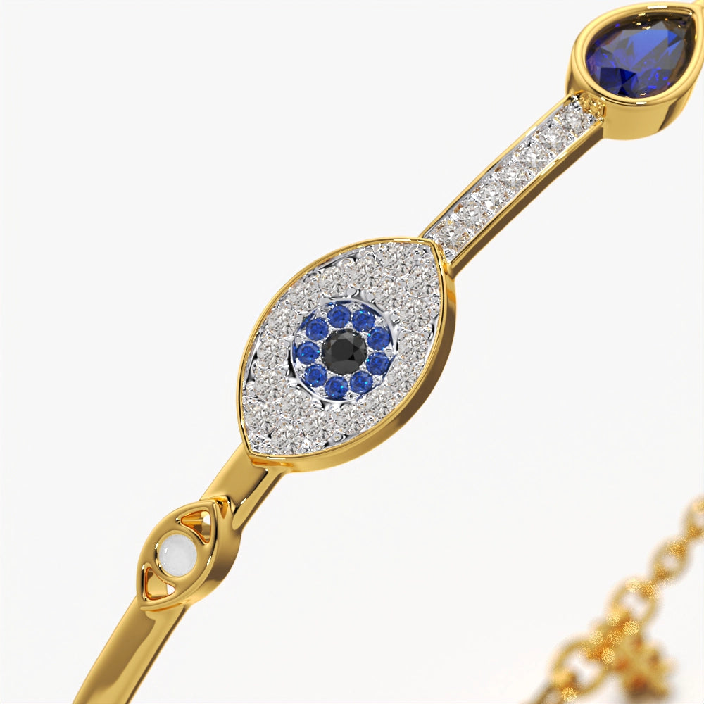 Evil Eye Bangle Bracelet