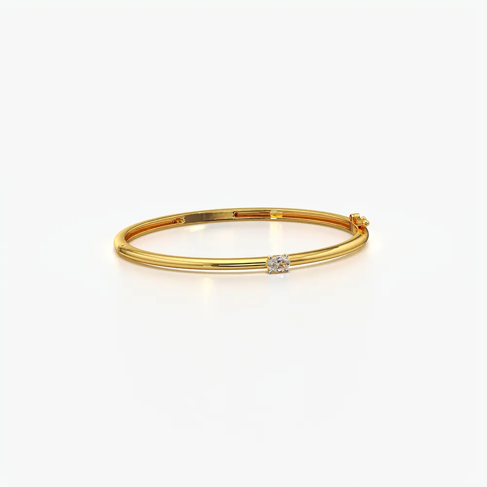 Solitaire Diamond Bangle Bracelet